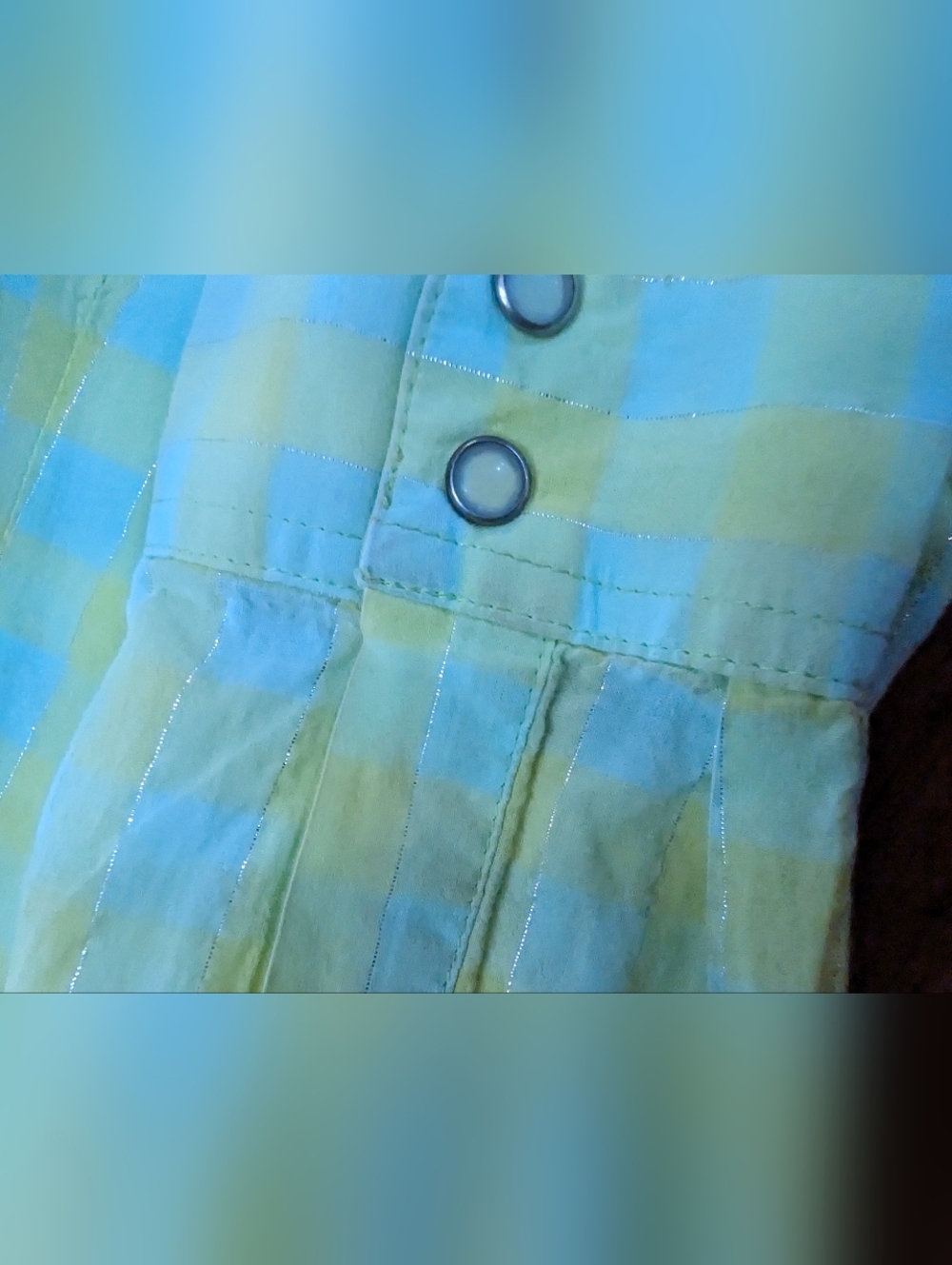 Rock 47 By Wrangler Ladies Pearl Snap Blouse - Picture 7 of 7